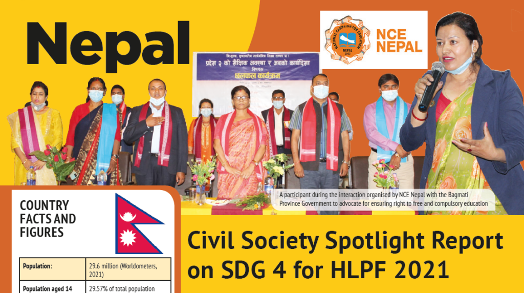 Nepal - Civil Society Spotlight Report on SDG 4 for HLPF 2021 - ASPBAE