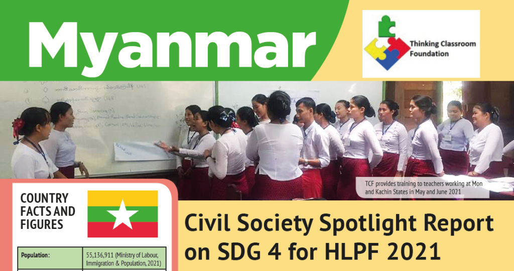 Myanmar - Civil Society Spotlight Report on SDG 4 for HLPF 2021 - ASPBAE